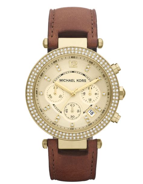 michael kors watches leathee stra|michael kors leather watch bands.